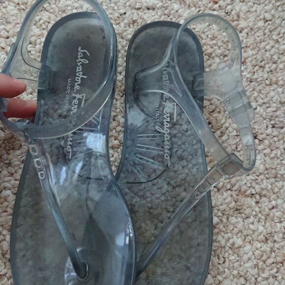 Salvatore Ferragamo jelly clear sandals size 7.5 - Picture 2 of 5